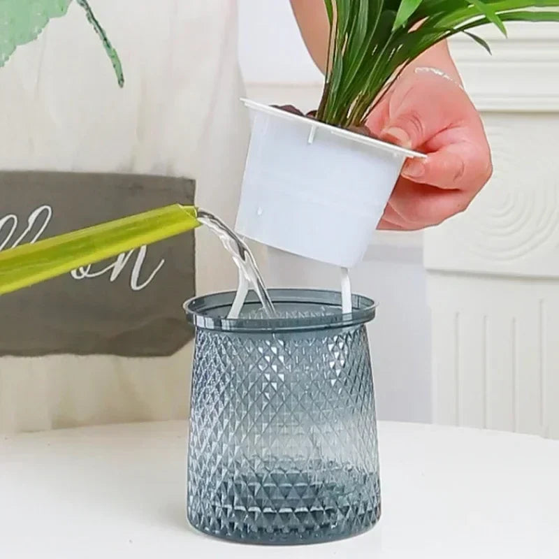 Carvallo MiniPlanter Självvattnande Blomkruka Mini | 10–13,5 cm | För Sukkulenter, Bonsai & Bordsdekoration | Modern & lättskött