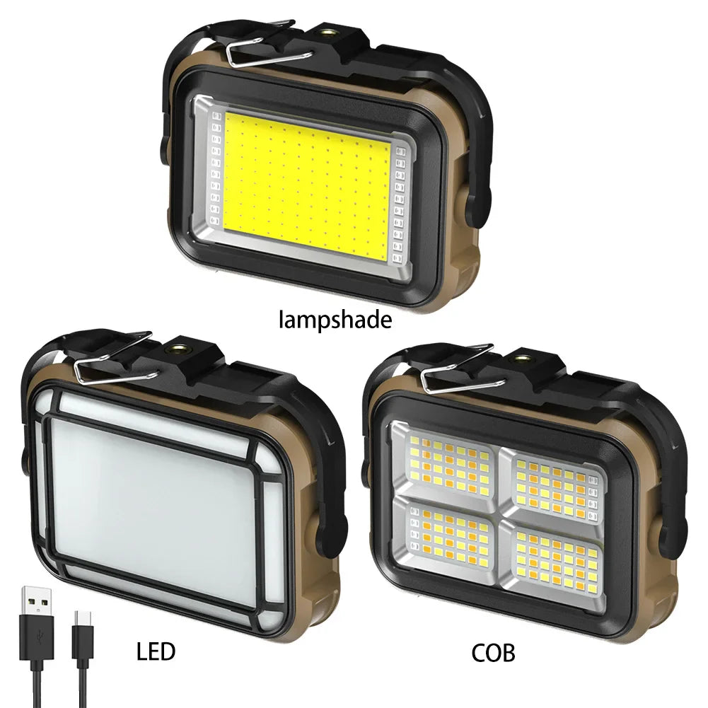 Carvallo Pro Solar-Arbetslampa | 3600 mAh Powerbank | 1000 Lumen | Färgtemperatur justerbar | Sol- & USB-C-laddning | IPX4 Vattentålig