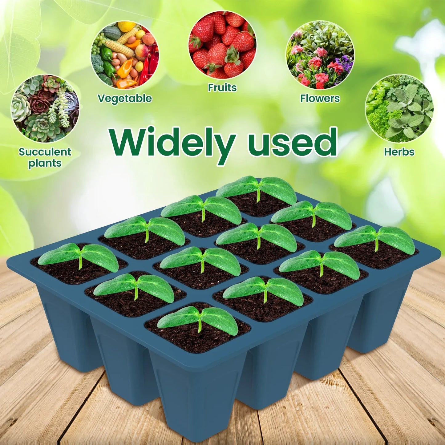 Carvallo Silikon | BPA-free & Reusable | 12 Cells with Drainage | 2-Pack in Black or Dark Green