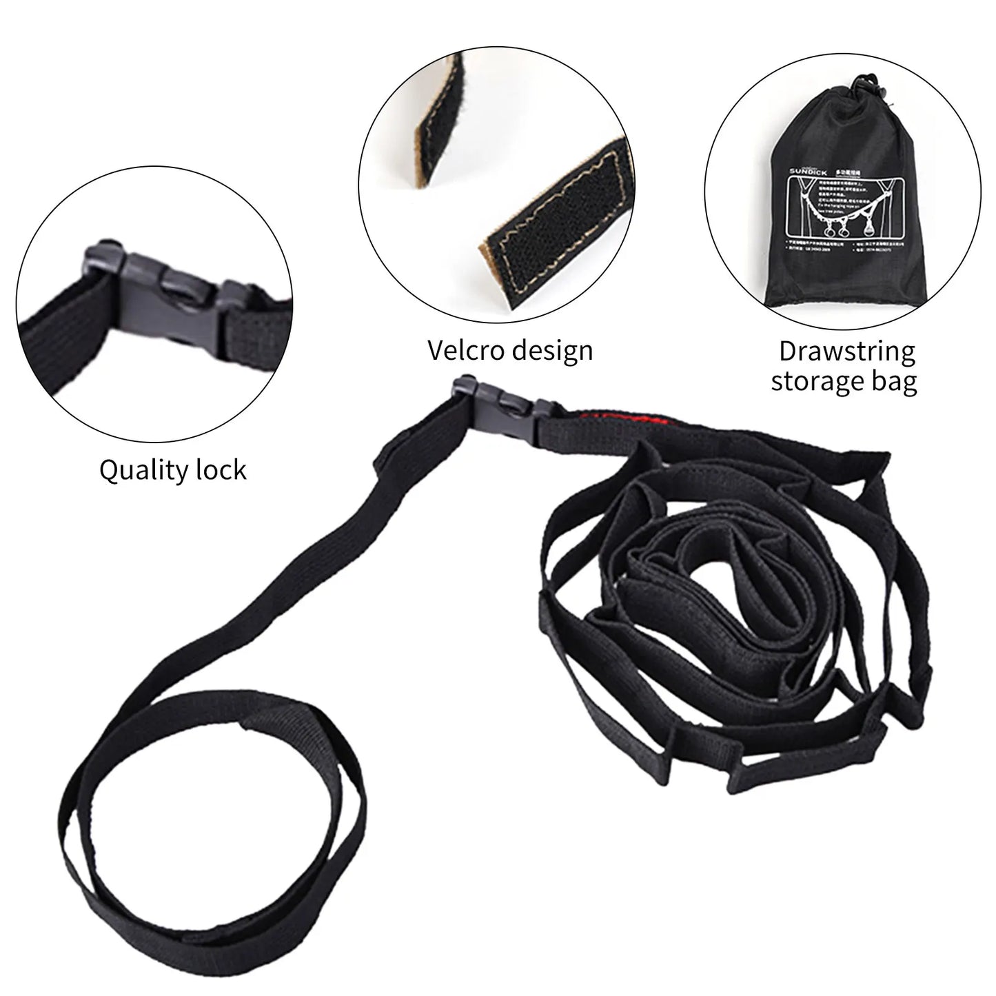 Carvallo-upphängning TrailHanger Pro | 1,8 m / 5 m Camp Organizer | Robust rem | För tält & utomhusutrustning