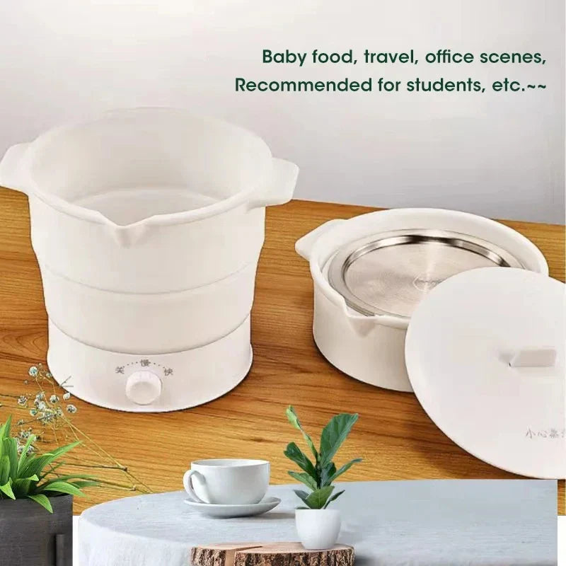 Carvallo Mini-Kokkärl FoldaCook | Fällbar & kompakt | 1,2 L | 800 W | För camping, kontor & resor