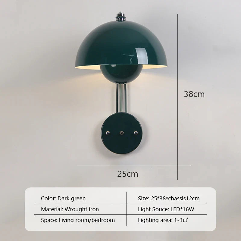 NordicGlow - Minimalistisk Flerfärgad LED Vägglampa för Sovrum och Vardagsrum