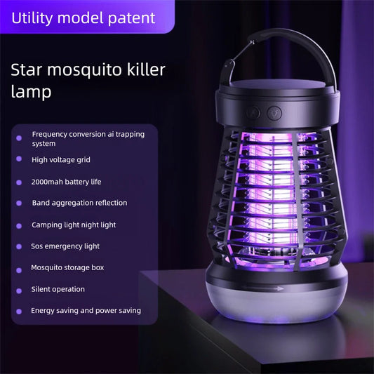 Carvallo Lumava Pro | 4-i-1 Campingljus med insektsskydd & SOS-funktion | Uppladdningsbar med USB-C & 2000 mAh batteri