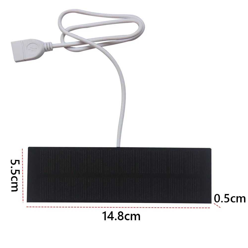Carvallo Mini | Bärbar USB-solfångare | 1 W | Lätt &amp; Vattentät | För mobil &amp; Utomhus
