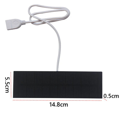 Carvallo Mini | Bärbar USB-solfångare | 1 W | Lätt &amp; Vattentät | För mobil &amp; Utomhus