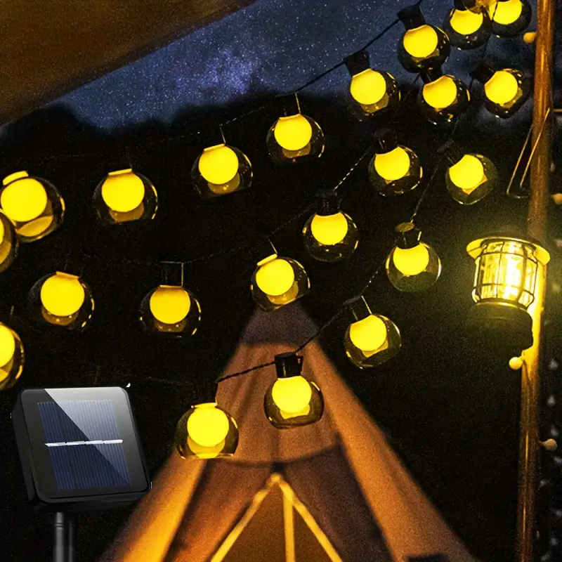 Utomhus solfjäder ljusslinga varmvitt ljus