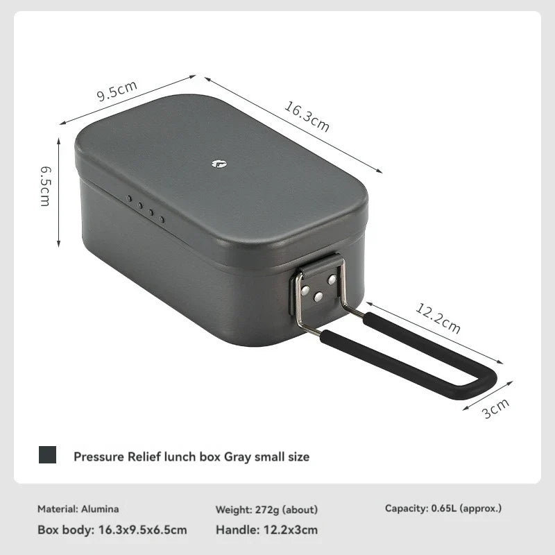 Carvallo Lunchbox med tryckutjämning | Ultralätt &amp; Robust | I aluminium | 0,65L / 1,3L