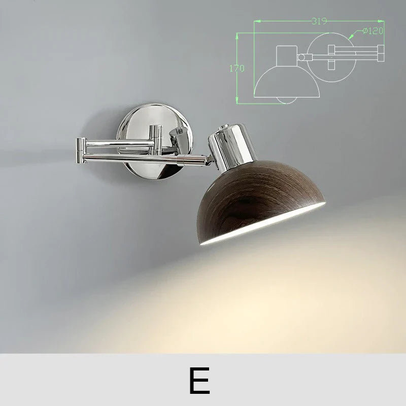 Teleskoplampa - Teleskopisk Arm Sänglampa Læselys Vintage Punk Stil