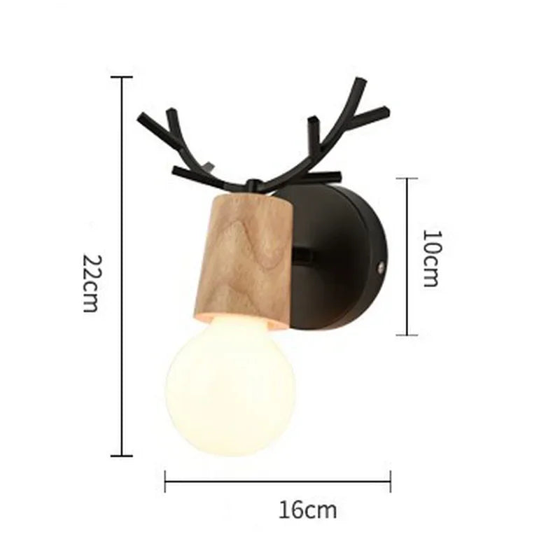AntlerGlow - Modern Justerbar Barnrum Vägglampa