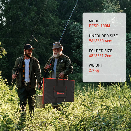 Carvallo Solarpanel SolterraFold 100 W | Monokristallin | Inkl. 10A Laddregulator & 3 m Kabel | Ultrak lätt & Kompakt