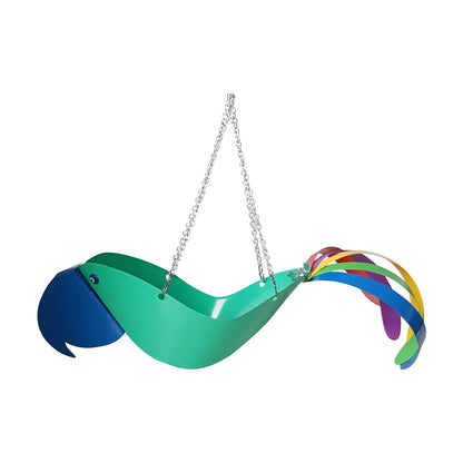 Färgglad Hängande Planteringsskål i Hönsdesign – Dekorativ Blomsterhängare för Trädgården