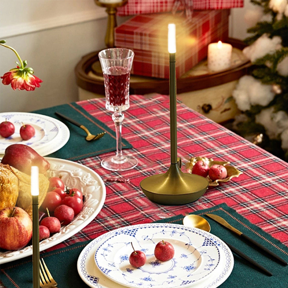 Vintage Uppladdningsbar Bordslampa – LED Metall Skrivbordslampa med Touchswitch & USB Laddning