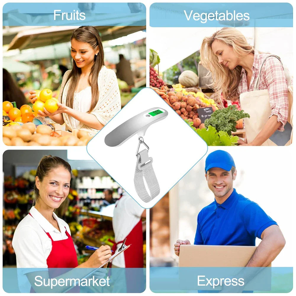 Carvallo TRAVOLUX | Upp till 50 kg | LCD-skärm med bakgrundsbelysning | Kompakt & Precise