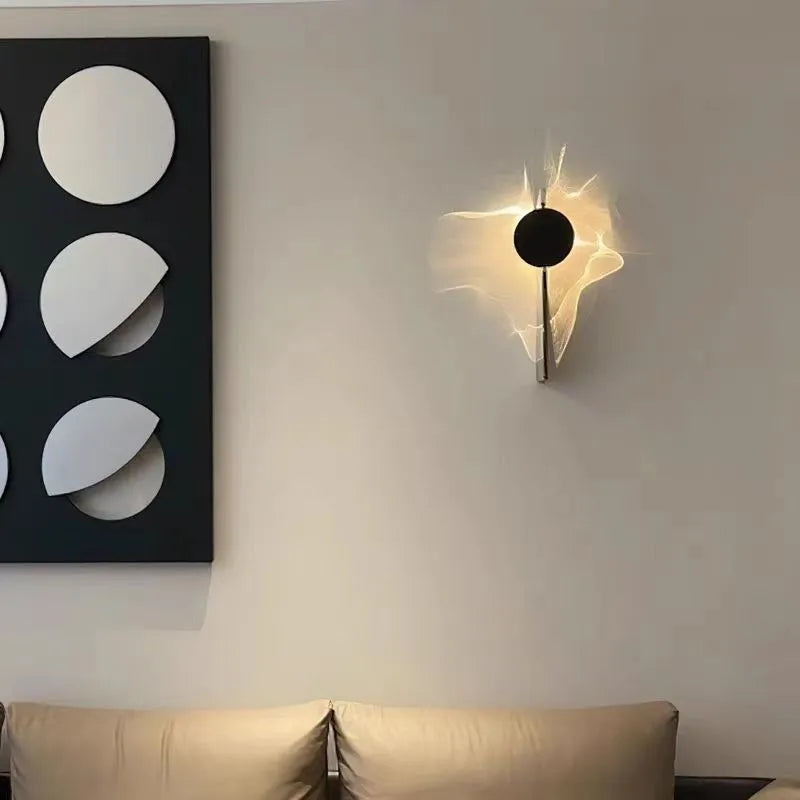 RippleGlow - Lyxig Roterande Vägglampa för Sovrum och Vardagsrum