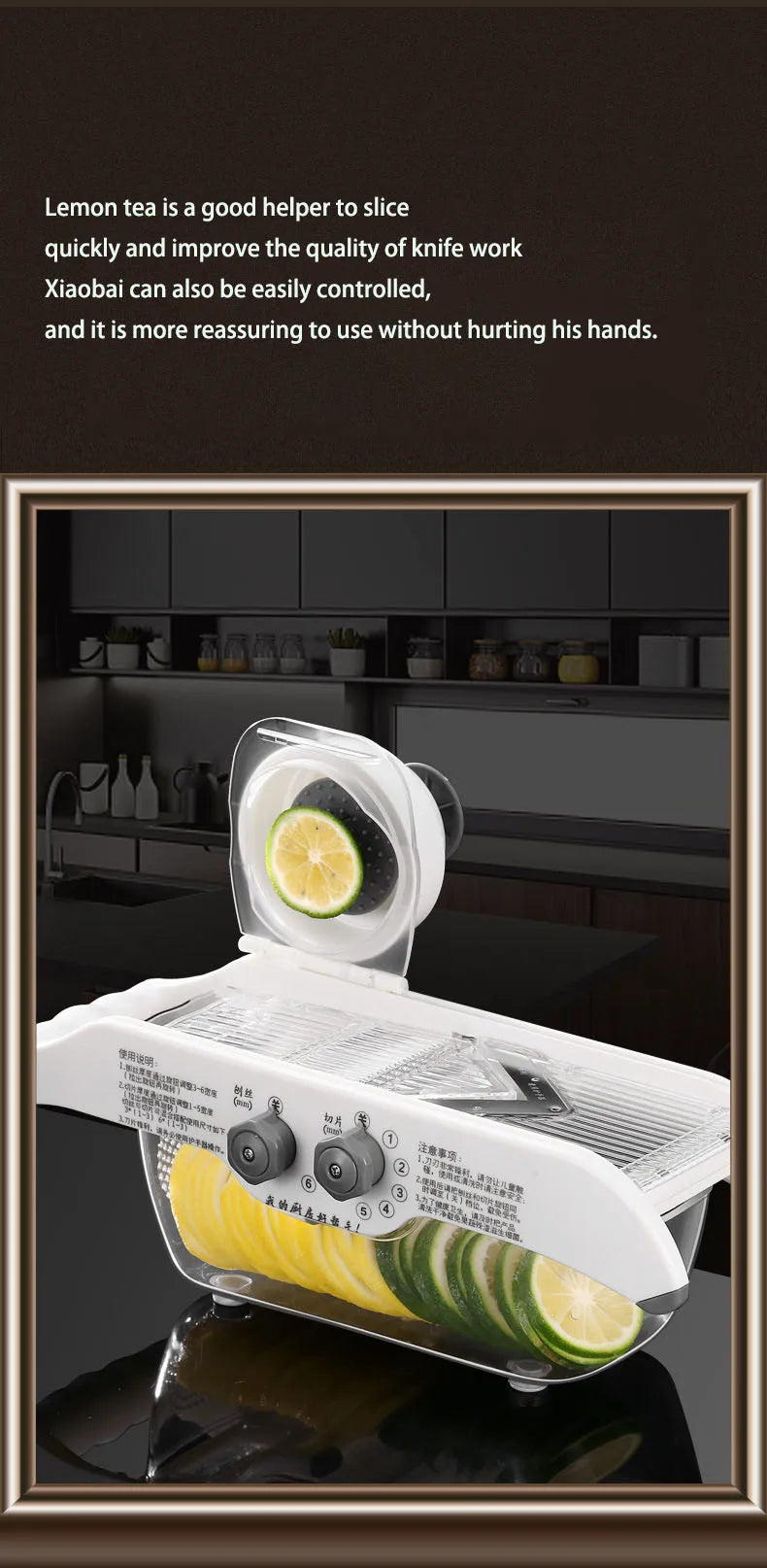 Carvallo Multifunktionell Grönsaksskärare med Uppsamlingbehållare | Citronrivare & Hyvel för Frukt, Potatis & Morötter | Justerbar Blad & Fingerskydd