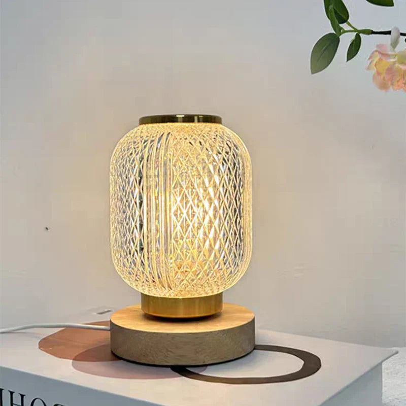 CrystalGlow - Lyxig Kristall Tafellampa med LED Belysning