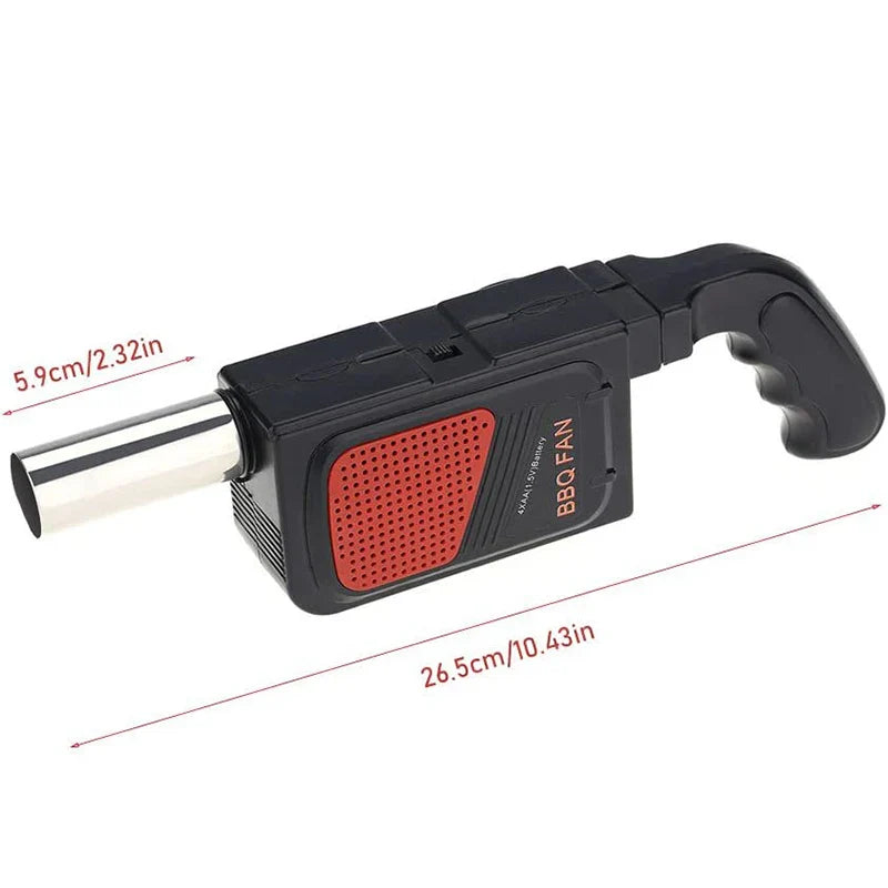 Carvallo FireBoost Elektrisk BBQ-fläkt Handhållna blåsa | Bärbar grillfläkt för kolgrill & camping