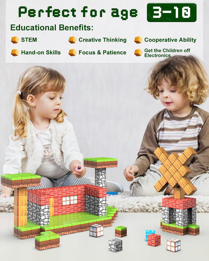 1OOPcs STEM Lärande Magnetiska Byggblock