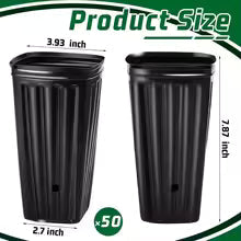 Carvallo DeepGrow Krukor Planter Krukor Höga & Fyrkantiga | 10/25-set | Med dräneringshål | Svart | 20x10x7 cm