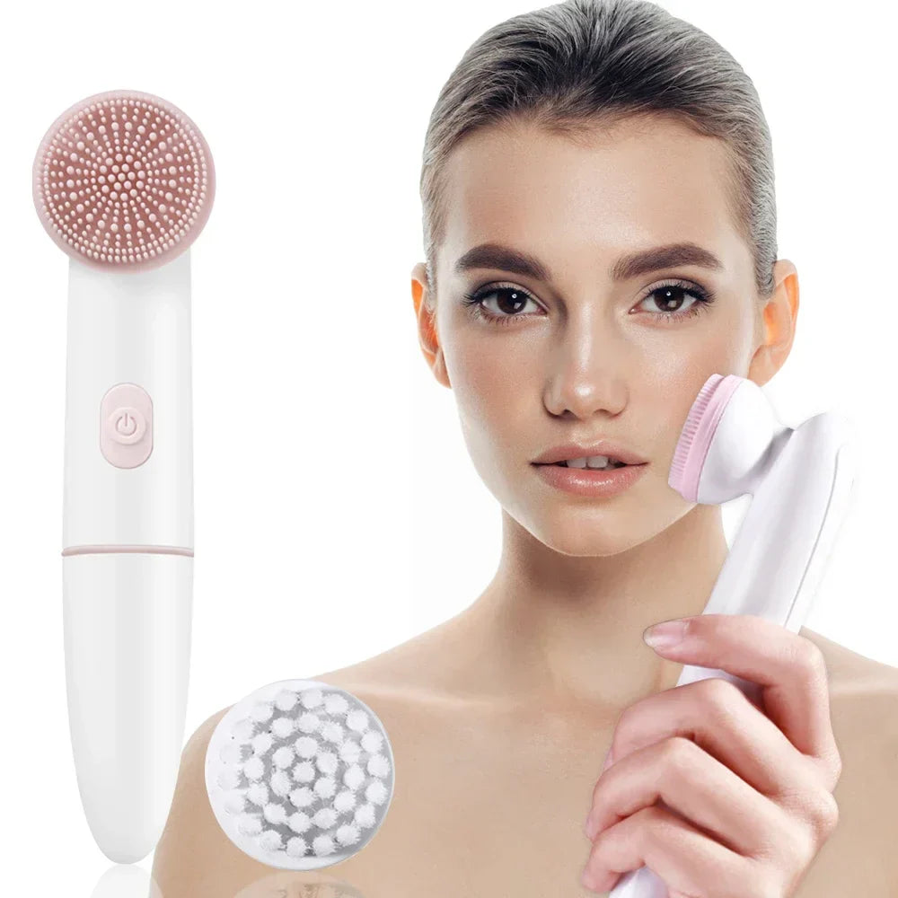 Ansiktsrengöring Silikonborste Huds Massageapparat