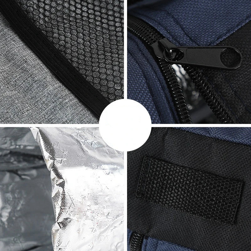 Carvallo Isolierad flaskväska 10×10×29 cm | Bärbar kylväska av Oxford-material | För resor, sport och utomhus