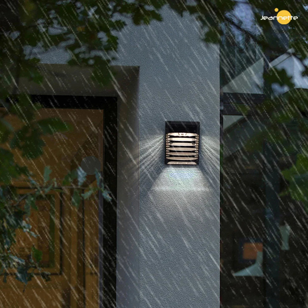 Solar LED Vägglampa för trädgård – Solardriven utomhusbelysning för terrass och trädgård