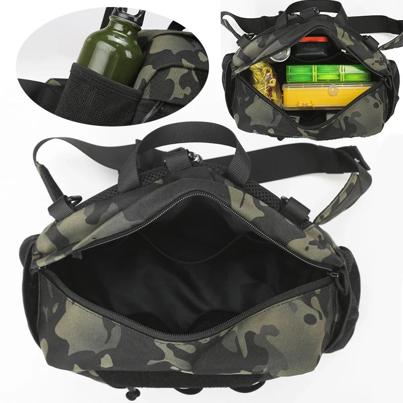 Carvallo Outdoor-Höftväska GearFlex Pro | 30 × 11 × 17 cm | Molle-system, flertalet fickor & bärkomfort | För fiske, vandring & camping