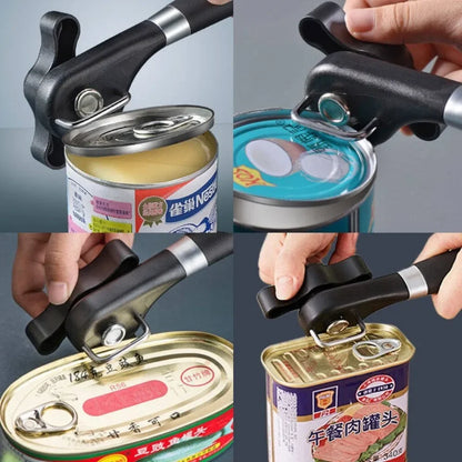 Carvallo Multifunktionell Burköppnare Rostfritt stål | Sidklippare med slät kant | Säker &amp; ergonomisk | 22 × 6 cm