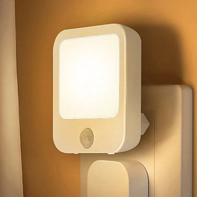 Carvallo Mini LED Nattljus | Med rörelsesensor | Varm- &amp; Kallvitt | För hall, sovrum &amp; badrum