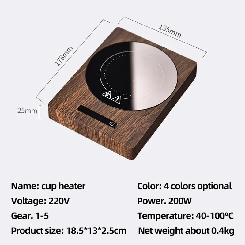 Royaleva Cup Heater Mug Warmer – 5-Temperatur Kaffe & Te Värmeplatta för Skrivbord & Kontor