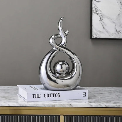 Modern keramikskulptur för stilfull heminredning och estetisk appell