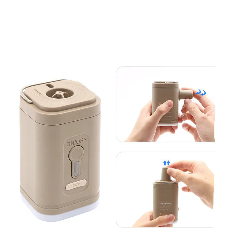 Carvallo Luftpump AeroBlow Mini | Elektrisk &amp; USB-laddningsbar | Bärbar &amp; Trådlös | För luftmadrasser &amp; vakuumpåsar
