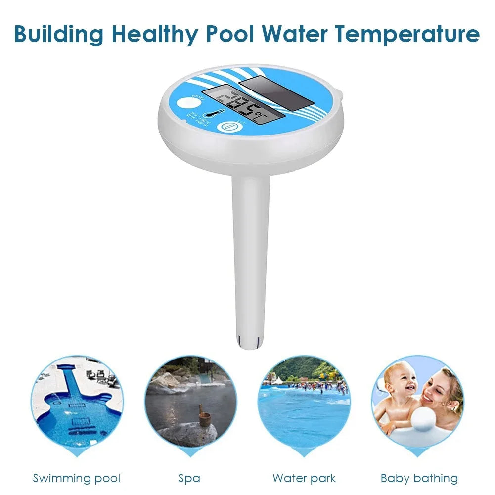 Carvallo Pooltermometer | Flytande vattentermometer för pool & bubbelbad | Temperaturvisning 0–50 °C | Bruchsäker & väderbeständig