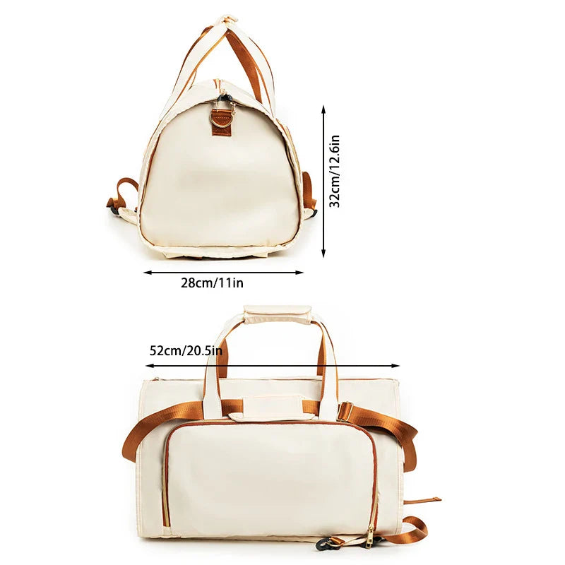 Carvallo FlexPack | Fällbar resväska med kostymfack | 53 L | 3-i-1 ryggsäck, axelväska & Duffel Bag