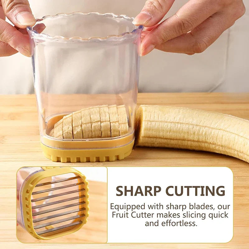 Carvallo SliceBerry ProCup | Rostfritt stål fruktskärare med tryckplatta | För jordgubbar, vindruvor & ägg