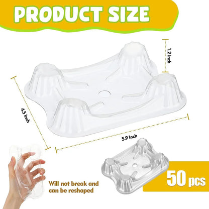 Carvallo Melonstöd Trädgård | 50-pack | Stabilt &amp; Återanvändbart | Transparent