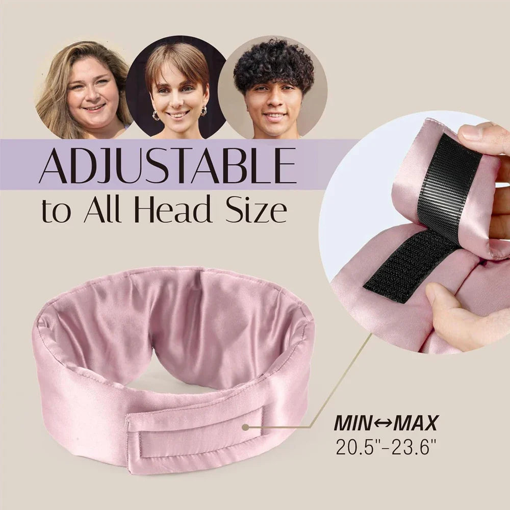 Carvallo DreamSil ögonmask av 100 % mullbärssilke | Ljusblockerande & Polstrad | Supermjuk & Andningsbar | För resa, sömn & avkoppling