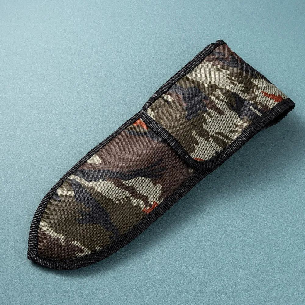 Carvallo Multifunktions-Fällspade av rostfritt stål | Kompakt & Bärbar | För Camping, Vandring & Trädgård | Med förvaringsväska