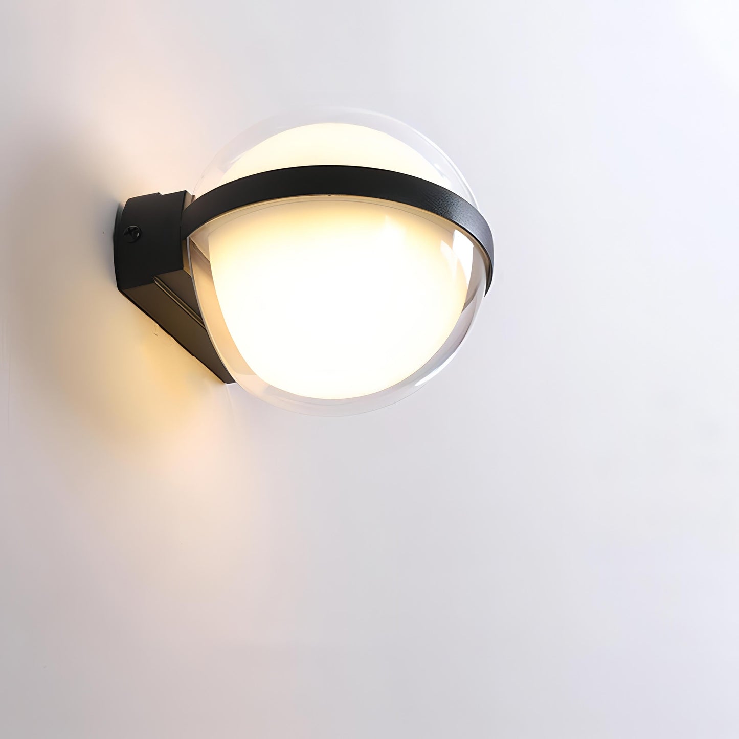 Caspian - Modern 10W Rund LED Utomhus Vägglampa IP65