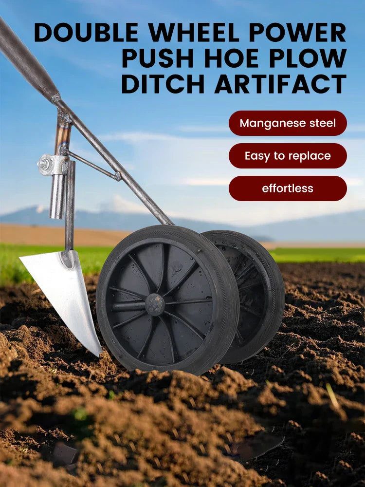 Carvallo TerraRex Duo | Handgjord av manganstål | För ogräsrensning & jords uppluckring | Utan handtag