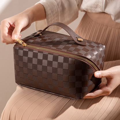 Carvallo Luxury Cosmetic Bag for Travel &amp; Home | With Compartments &amp; PU Leather | Water-Repellent &amp; Versatile