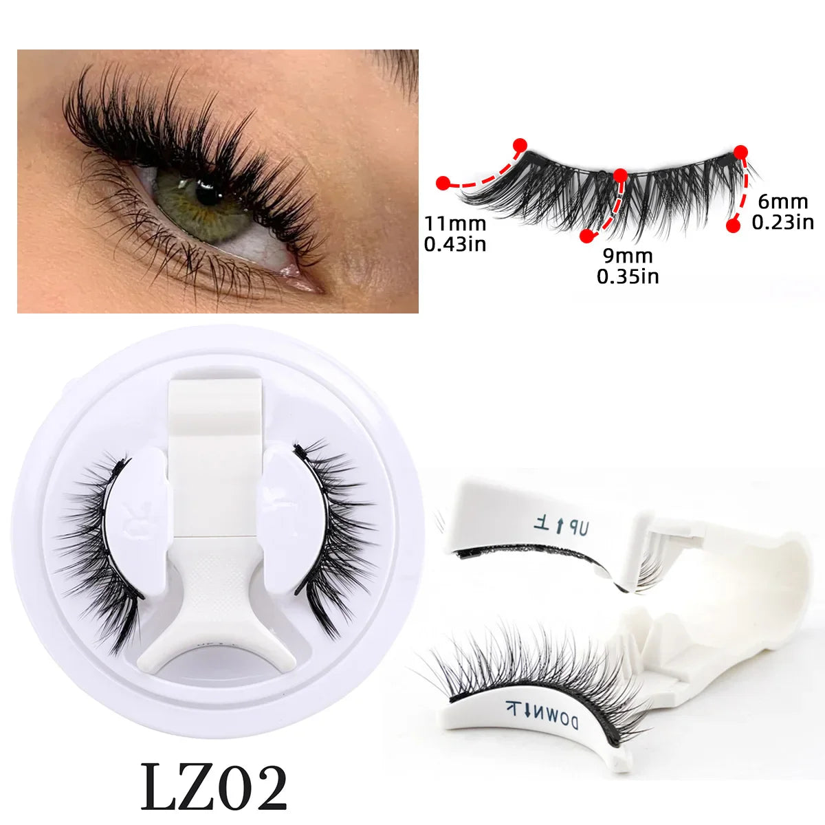 Carvallo Vipper MagneLure Set | 1 Par Återanvändbara Fake Lashes + Carvallo Pincett | Hantverk & Naturlig