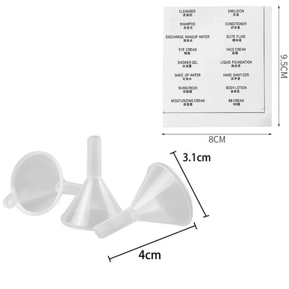 Carvallo Mini-flaskset | Kosmetik reseset med förvaringsväska | 5-delar | PET-flaskor 30–100ml