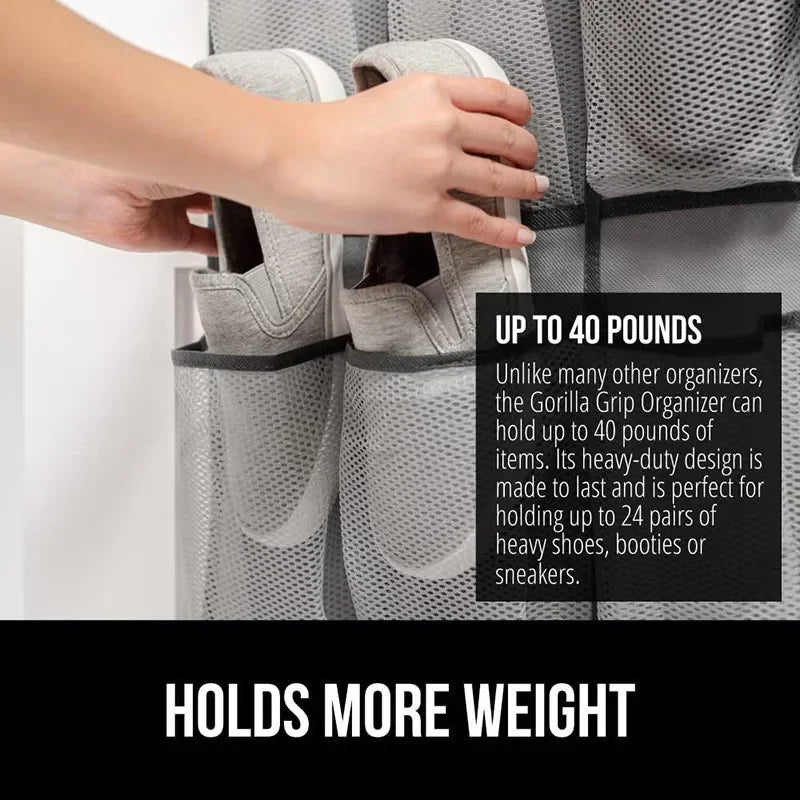 Carvallo-skoorganisatör Ordivo 24-fack | Hängande & Platsbesparande | 150 × 55 cm | För skor, strumpor & tillbehör