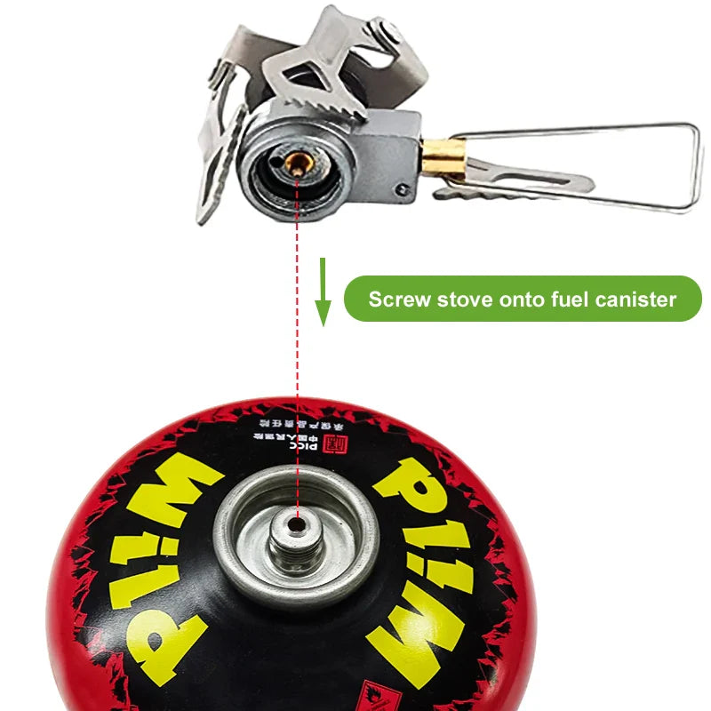 Carvallo Titan Gasbrännare TITANOVA Pro 3000T | 26g | 2700W effekt | Fällbar & Kompakt | Camping, Vandring, Survival