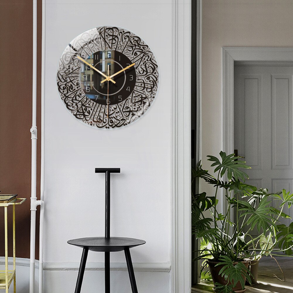 NoorTime - Elegant islamic wall clock with modern design and traditional art
