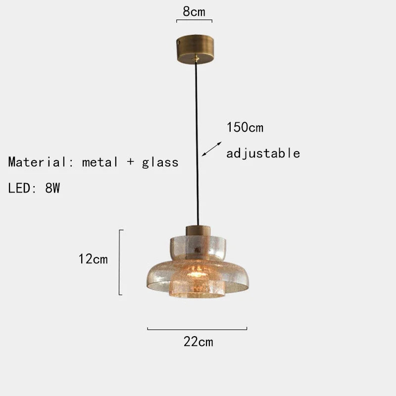 Candelora | Modern glaspendel med crackle-effekt