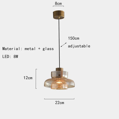 Candelora | Modern glaspendel med crackle-effekt