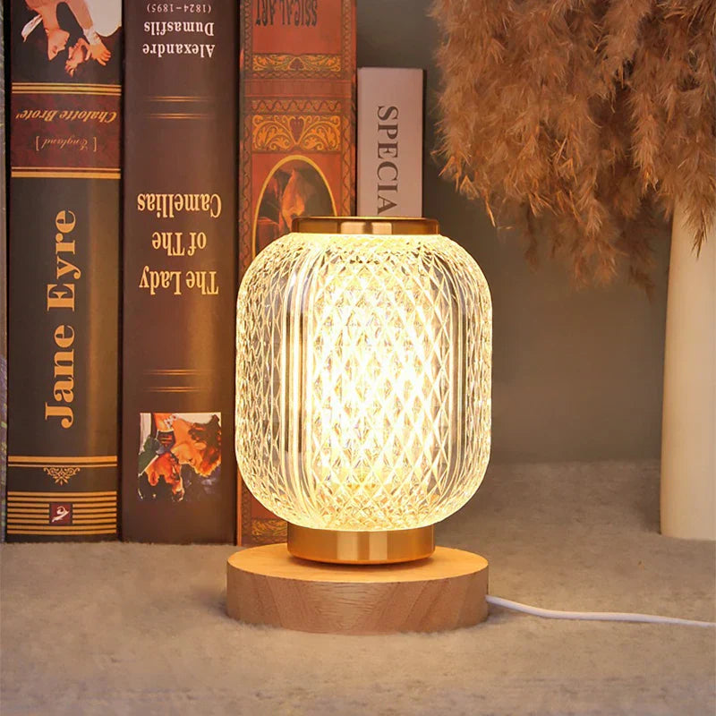 NordicGlow - Dimbar LED Bordslampa med Kristalldesign och Energibesparande Belysning