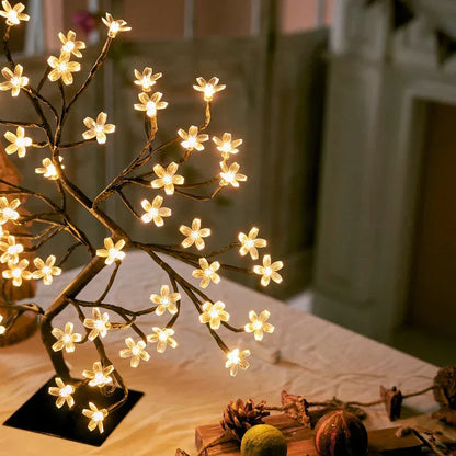 GlowBlossom - LED Kirsblomma Trädlampa – Stämningsfull Belysning för Vardagsrum och Sovrum